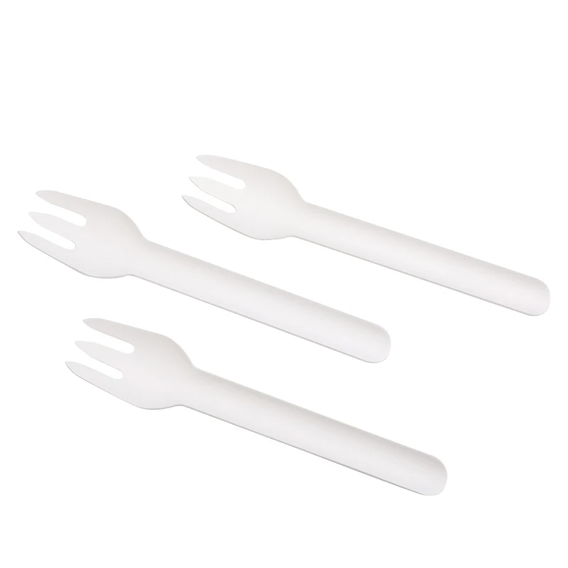 Natural disposable paper cutlery bio degradable spoon fork knife cutlery set