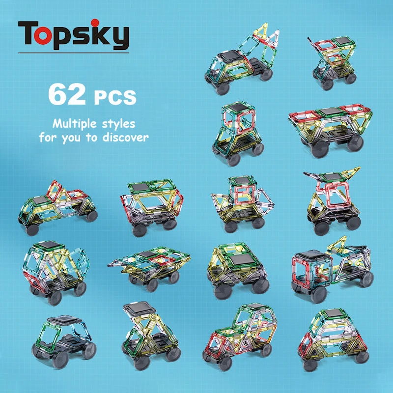 Creative Solar Toy Car Assembly Building Blocks Variable Modeling Power Cars DIY Science Experiment Educational Toys
