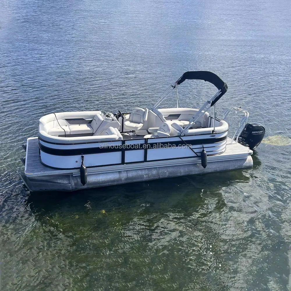 Allhouse housboat яхта 23 фута морской класс алюминиевая скорость Tritoon лодка понтон для соленой воды