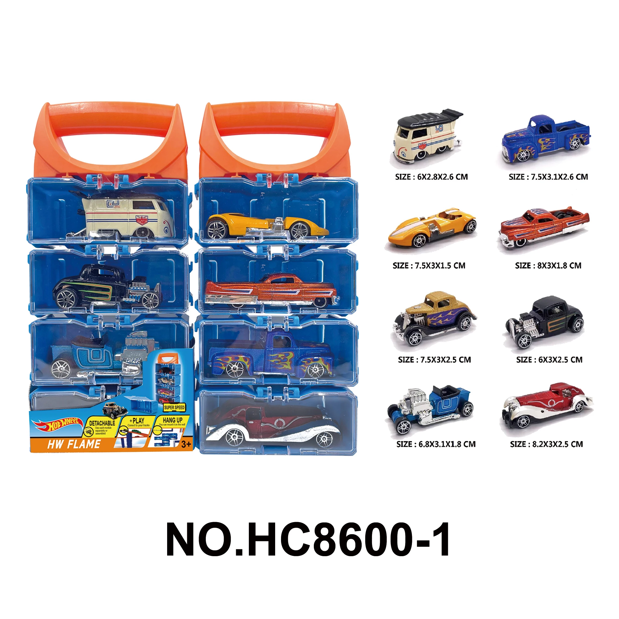 Wholesale 1:64 Scale 4-Piece Set of Premium Alloy Diecast DIY Portable Box Model Cars Pull-Back Action Toy Vehicles for Kids 3+
