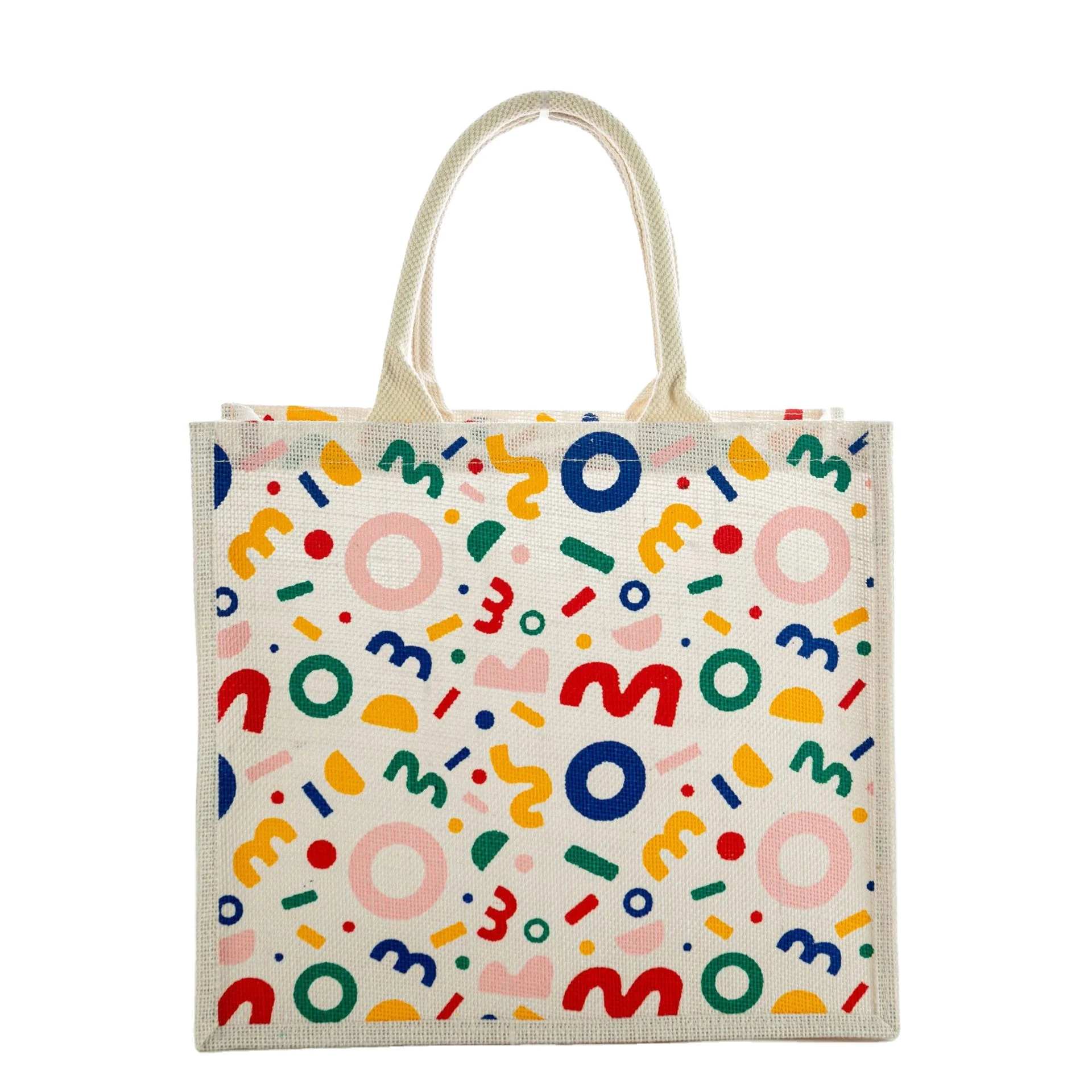 Wholesale Cheap Price Shopper Bag Custom Printed Large Natural Eco Friendly Burlap Beach Bag Jute Shopping Tote Bag With Logos