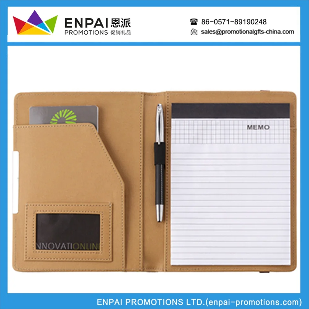 Wholesale Custom Printed Presentation Cork Folder,promotion Rubber Band Closure ,a slip Pocket File Folder
