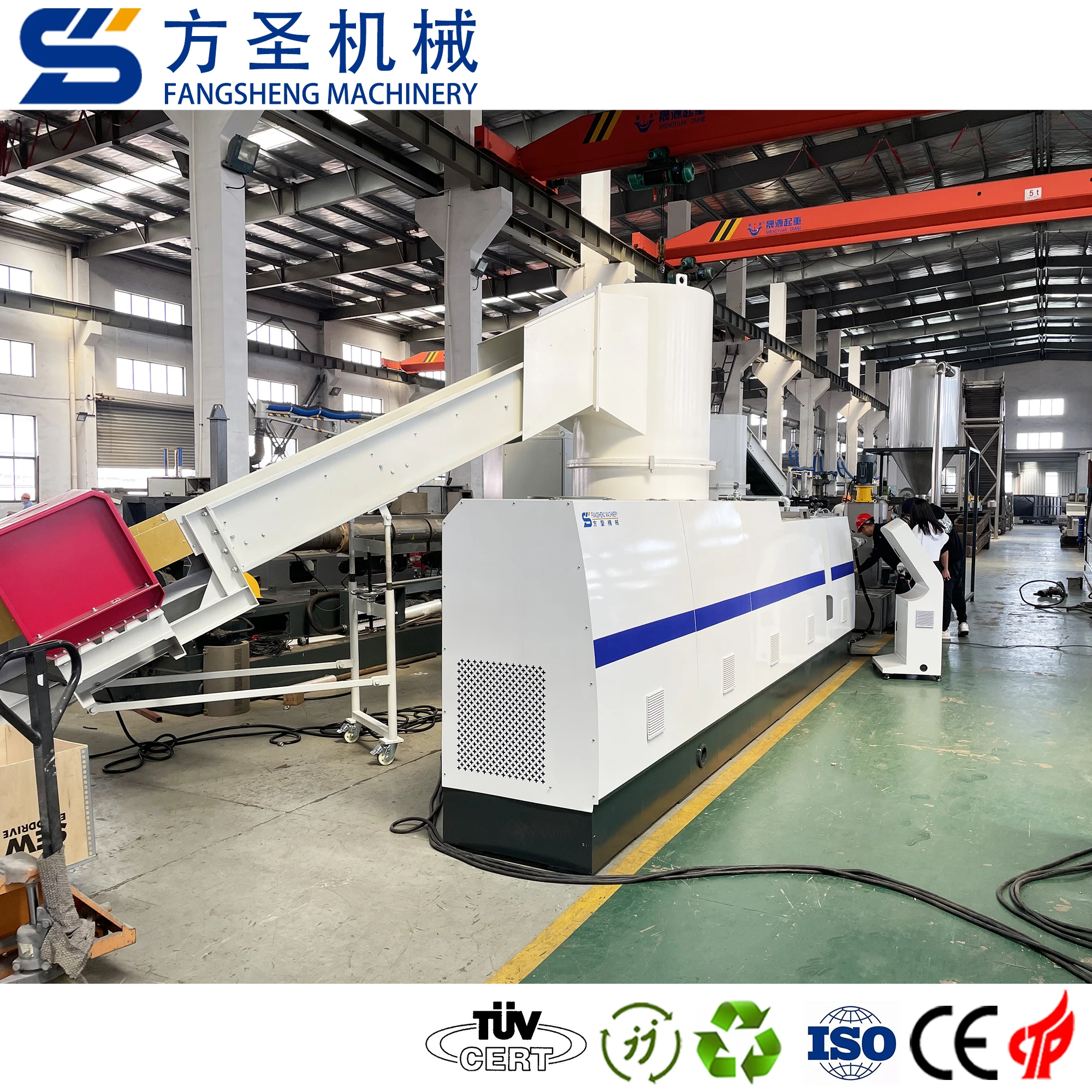 High producing CE approved efficiency waste plastic pp pe film granulator