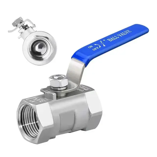SANTHAI 304/316L Stainless Steel BSP NPT Pull Handle 2pc Ball Valve With Internal Thread