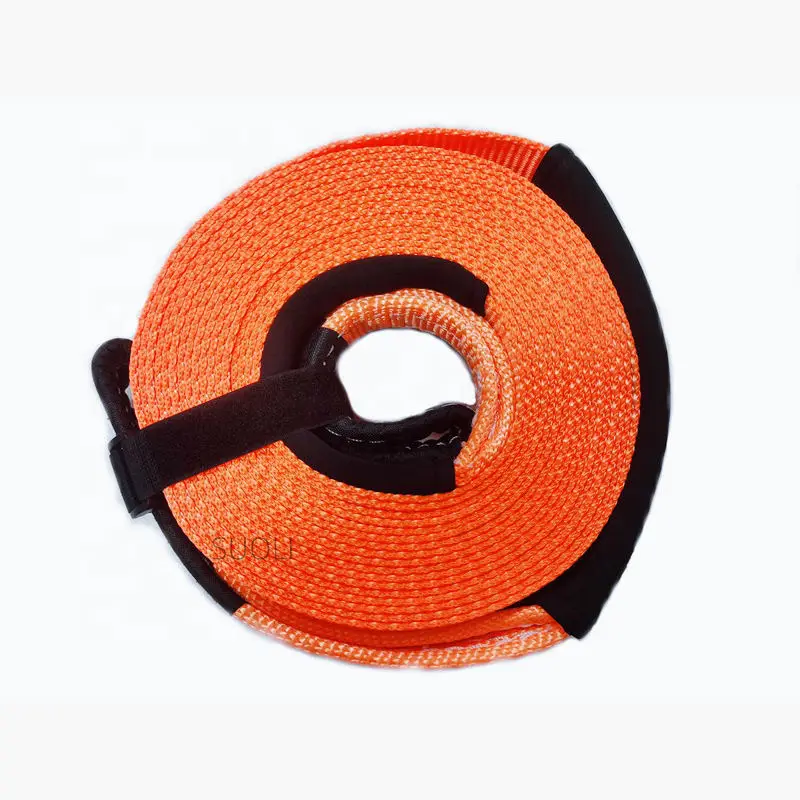 Genuine Nylon Strap Snatch Strap Good Specification 10cm*9m 11t 7.5cm*9m 8t 20% Extension Rate Very Useful In Car Traction
