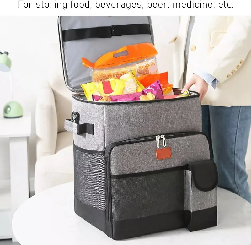 Custom 35L Large Rolling Cooler, Leakproof Insulated Cooler Bag with Wheels