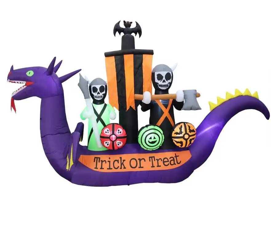 Novel Halloween Party inflatable Dragon Pirate Ship Skeletons Scene Ghosts Outdoor Yard Halloween Inflatable Decorations