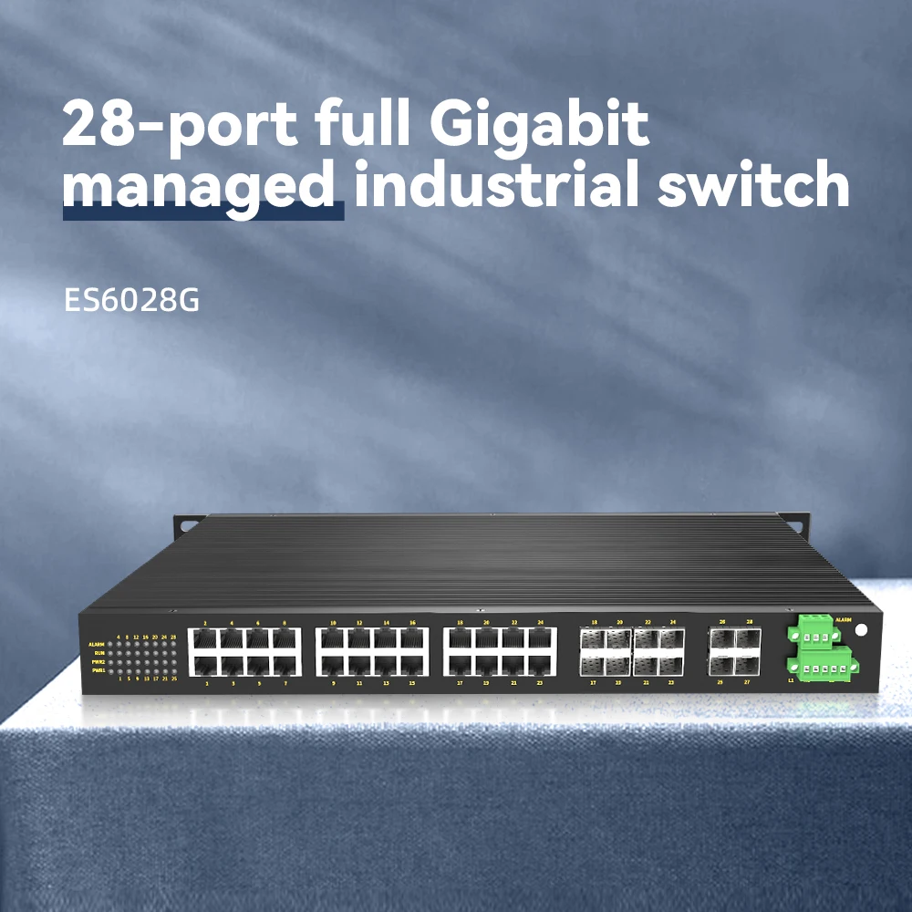 Оптовая продажа с фабрики 4 Gigabit для программирования в производственных условиях 24 100 м Fast Ethernet стойку слой 2 кольцо управляемый