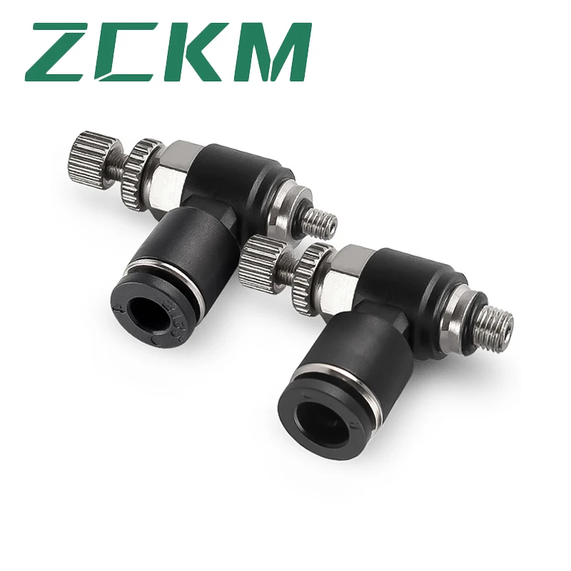 Pneumatic miniature Elbow 90 Degree SL Control Valve Push to Connect Air Line Fitting Air Flow Fittings