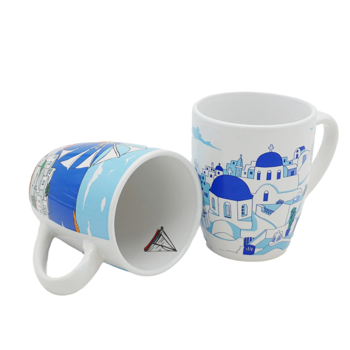 Eco friendly custom logo printing on mug 11oz white belly shape coffee stoneware mug