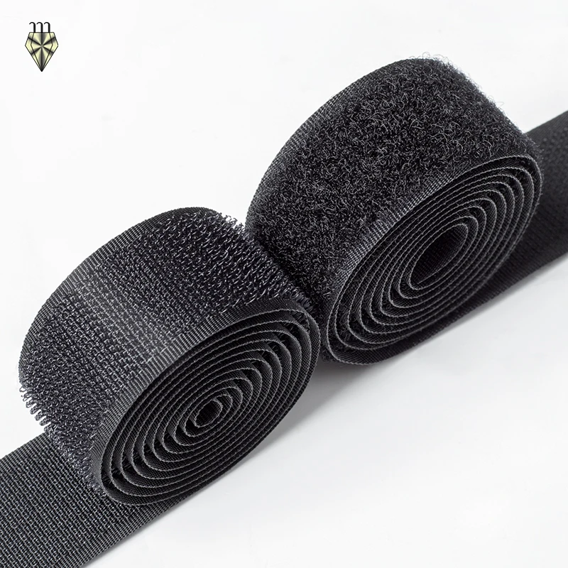 Factory 38mm Fastener Tape 70% polyamide Sticky no Back glue Self Adhesive Hook And Loop With Custom Size And Shapes