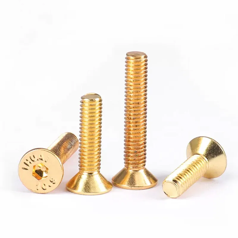 M2 M3 Custom Titanium Fastener Gold Plated Torx Round Button Head Screws
