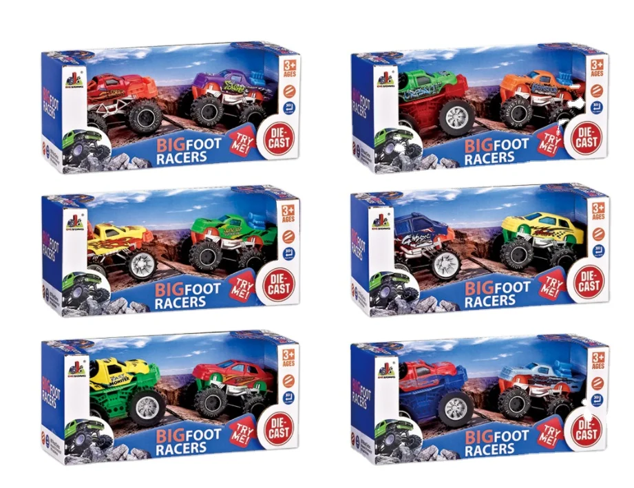 High Quality Diecast Toy Vehicles Die Casting Model Car Off Road Monster Big Foot Truck Toy Hot Selling Custom Alloy Metal Car