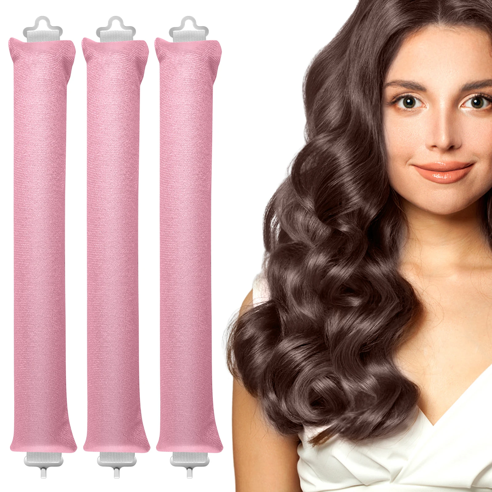 wholesale 6 colors no hot sleep heatless silk hair roller waves curling rod headband hair curls private label Soft Roller Curler