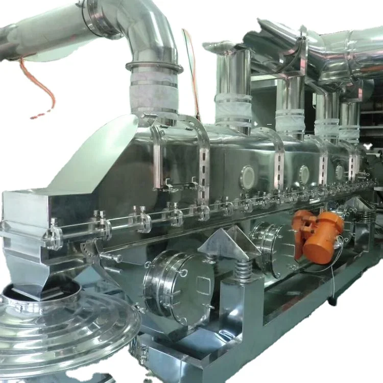 China type seasoning granules continuously vibrating fluid bed dryer