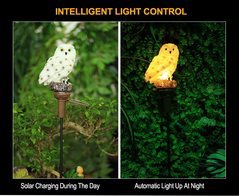 Support ODM/OEM Customize Solar Lights Outdoor Garden Lamp Waterproof Owl Solar Power Light Lamp