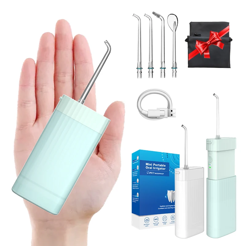 Rechargeable Portable High Pressure Oral Irrigator 140ml Capacity Tooth Flosser Water Flossers For Teeth