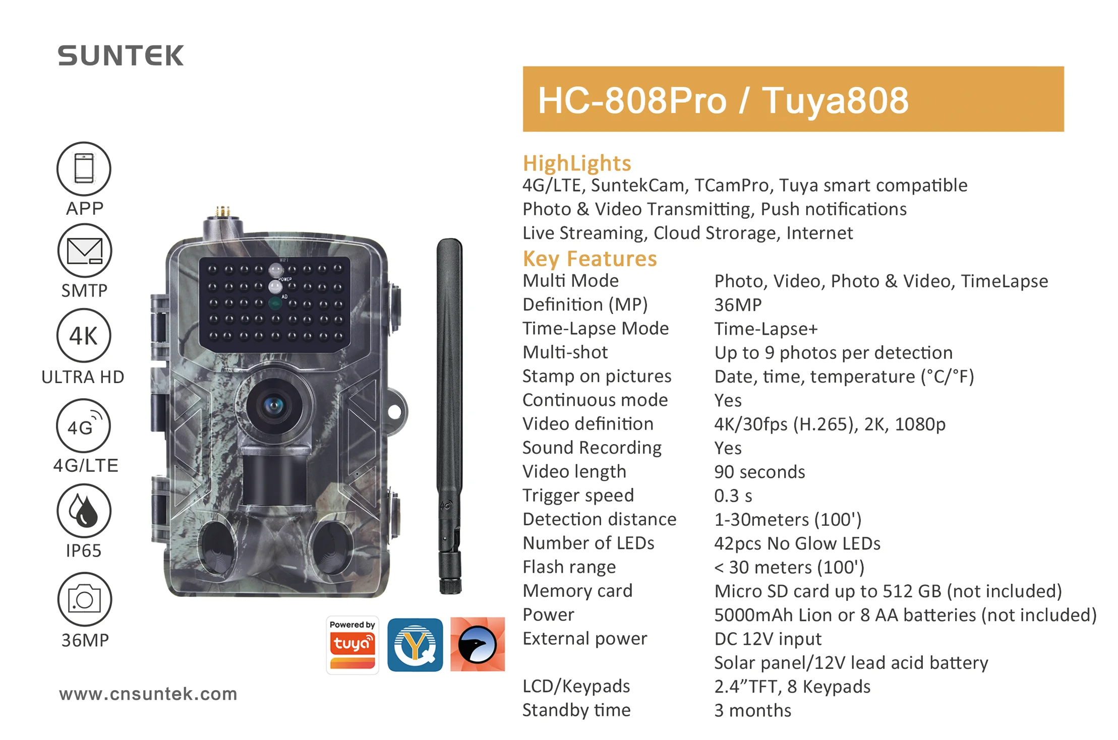 2023 4G 36 mp outdoor camera wifi808proAPP Photo &Video Transmitting,Push