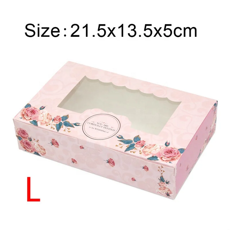Colorful Printing Cake Boxes With Handle And Window Cheese Cake Box Pastry Box