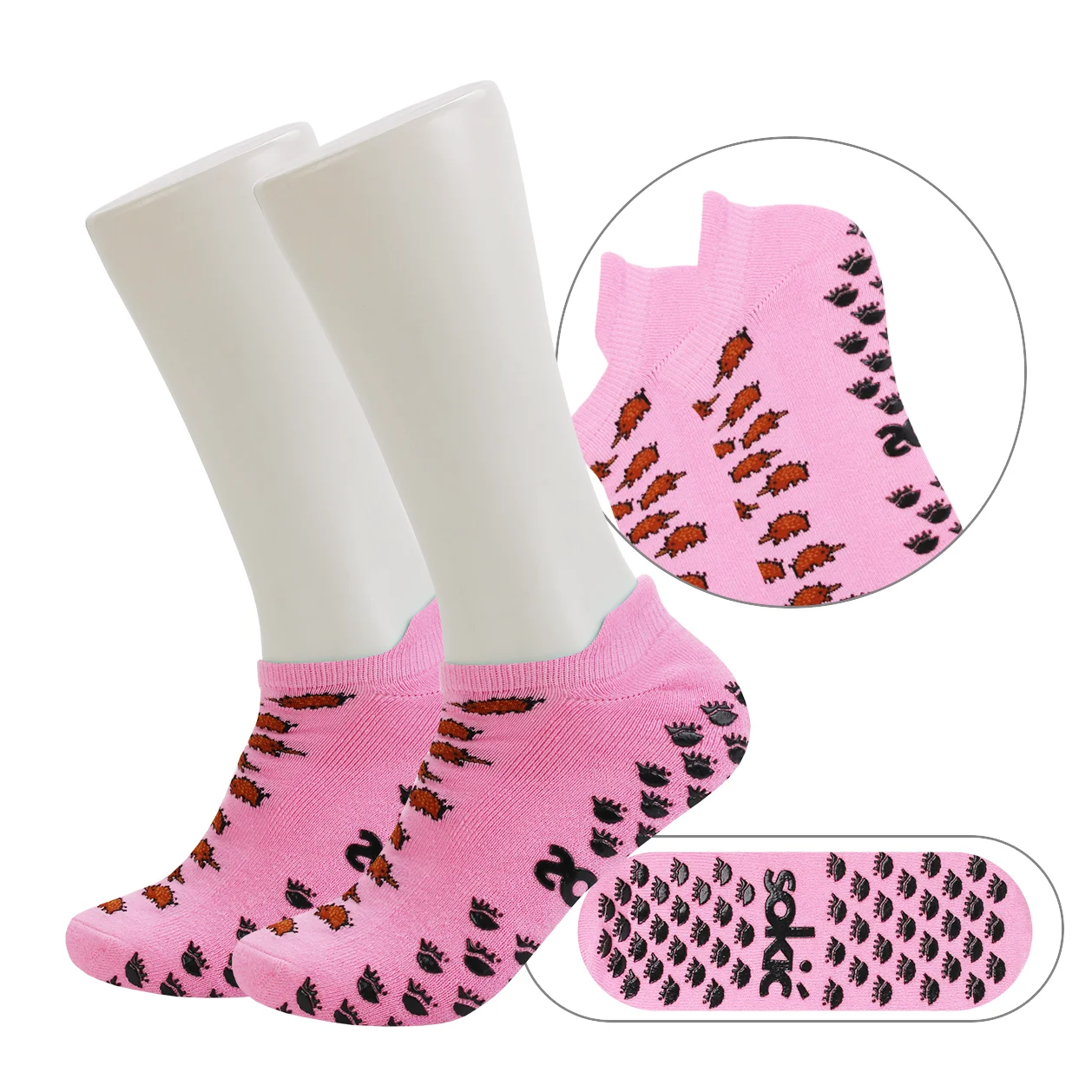 Non Slip Sock Girl Short Summer Terry Cotton Women Breathable Custom No show Grip Anti Slip Pilates Yoga Socks