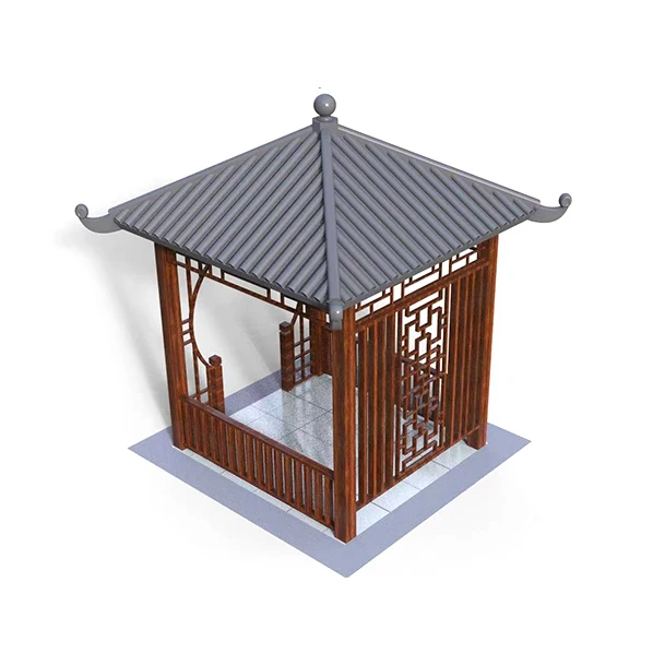 Chinese Style Art Outdoor Aluminum Frame Garden Pavilion for Sale