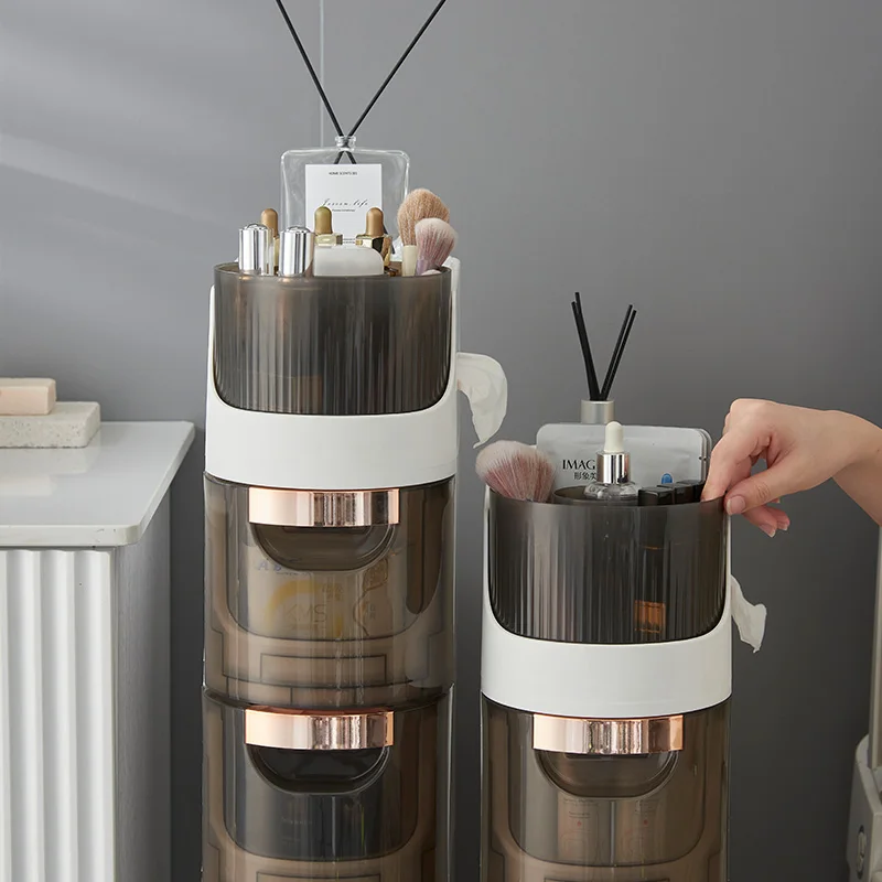 Jeko&Jeko 4-Tiers Narrow Plastic Storage Cabinet For Bedroom, Living Laundry Room