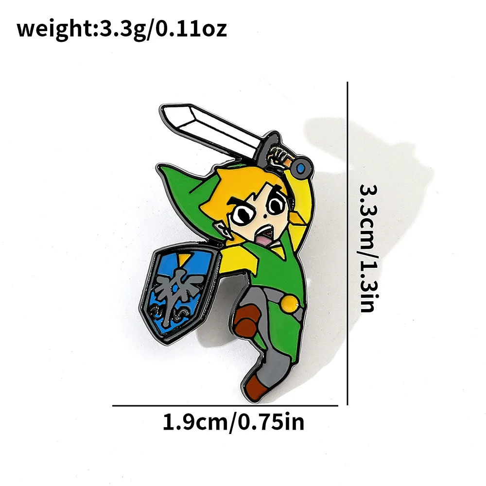 Zelda Tears of The Kingdom Enamel Pins Anime Cartoon Link Metal Brooch Badge Backpack Lapel Collar Pins Jewelry Accessory Gifts