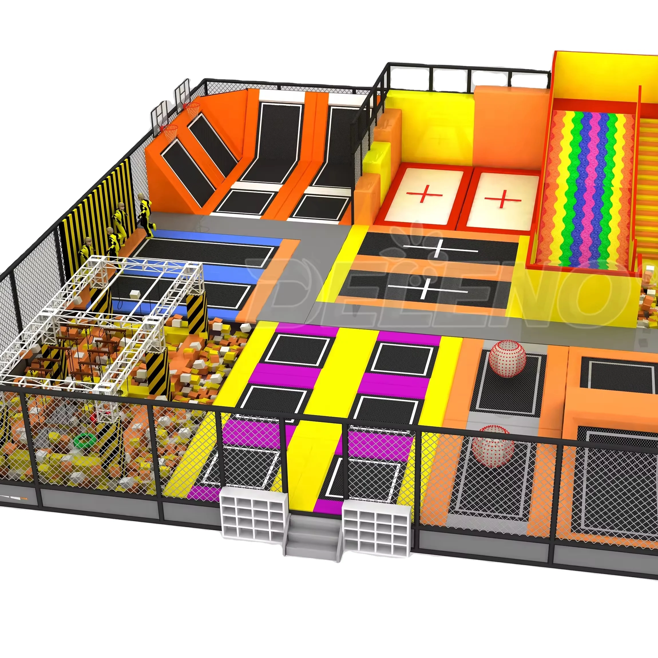 Большая крытая площадка батут парк детский фитнес Крытый прыжки батут