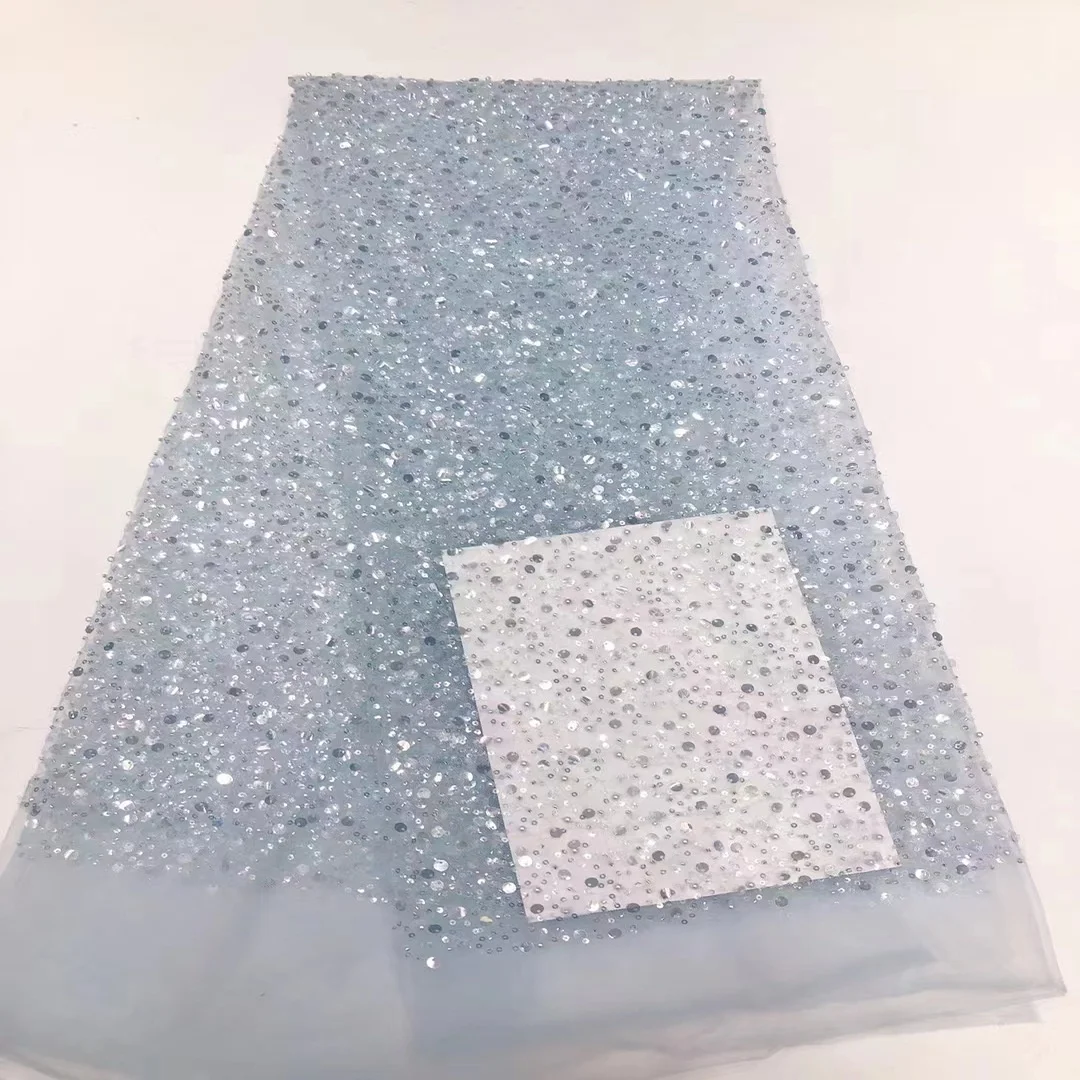 Wholesale Hot Sale Design Sequin Shiny Glitter Tulle Wedding Dress Lace Mesh Fabric