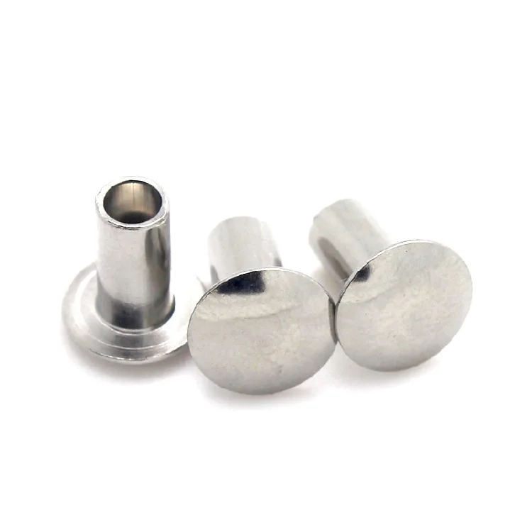 M5 Stainless steel 304 half blind Pan Head flat head Semi-tubular pin Rivets round head hollow rivet for leather