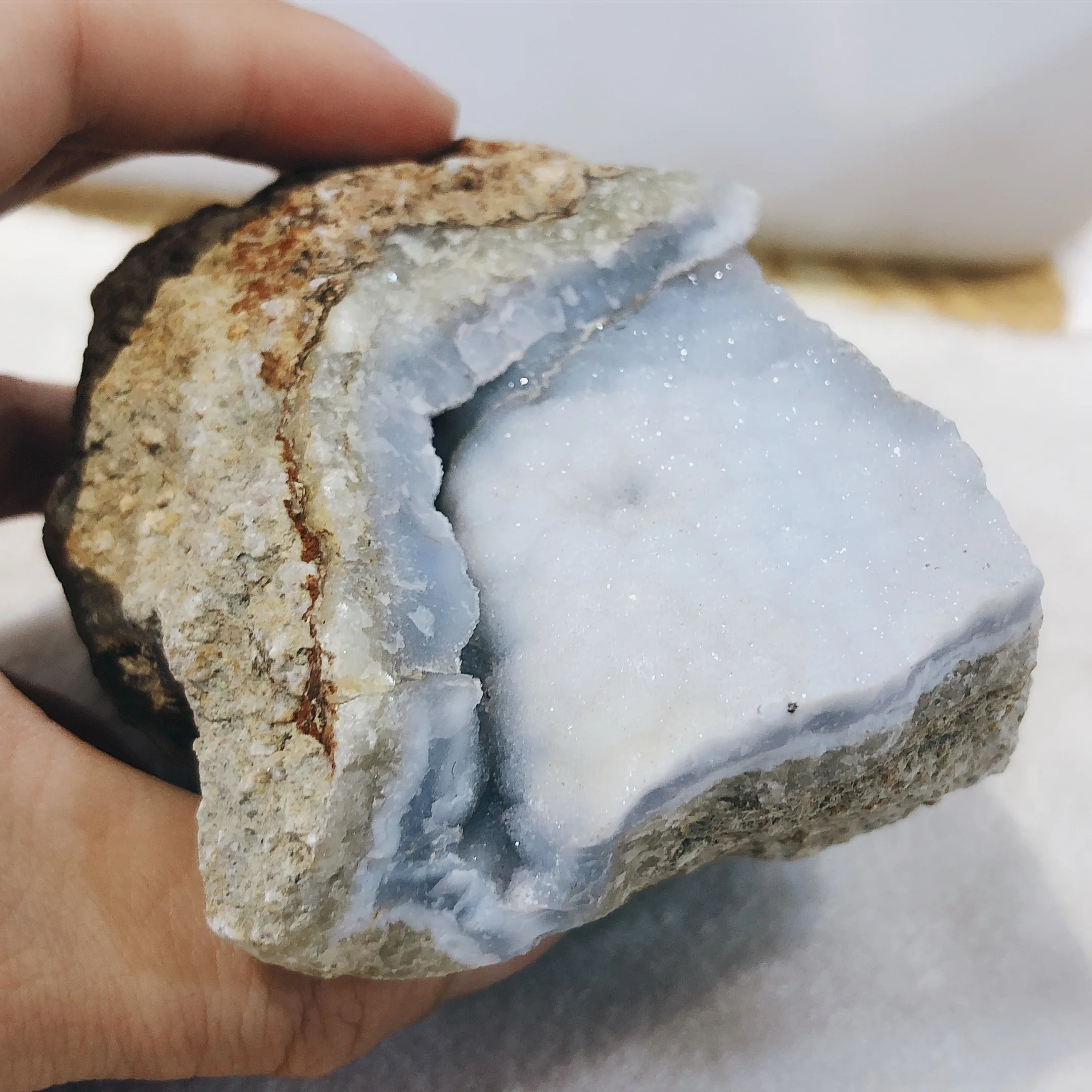 Wholesale raw stone natural blue lace agate crystal rough stone