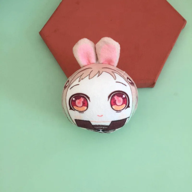 Juno Creative squishy  squeak manjuubead filling/coton filling squeaker custom round plush keychain