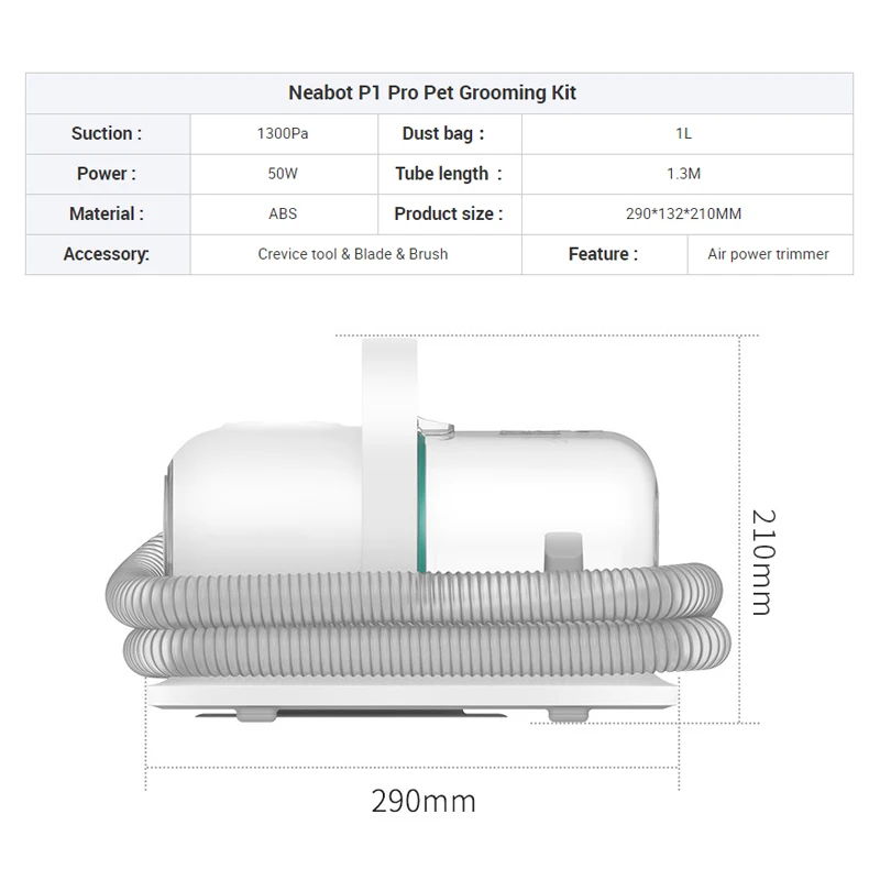 2022  P1 Pro Low noise pet hair cutter dog grooming blower  blaster pet grooming vacuun cleaner