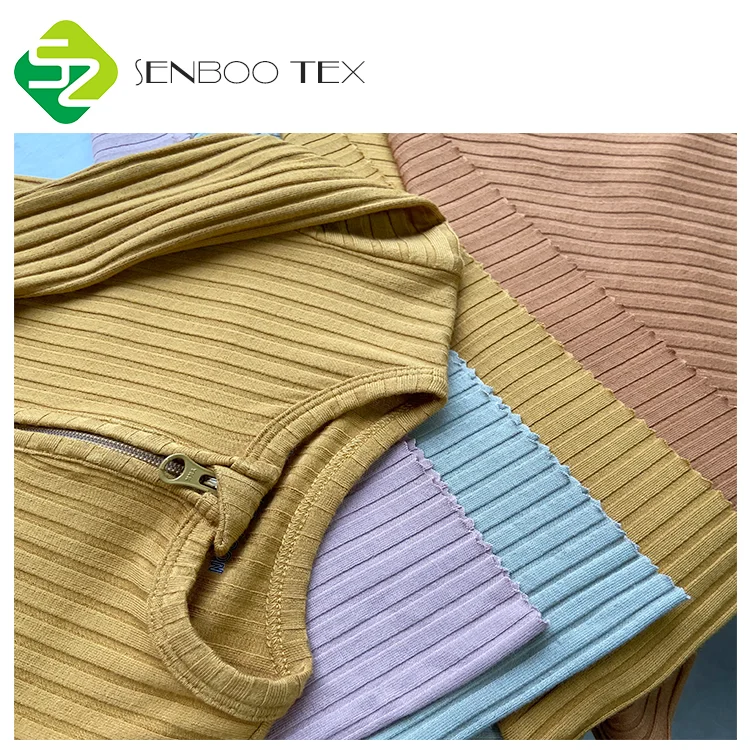 Custom 280gsm Heavyweight 8x4 Rib Knit Fabric 95% Bamboo 5% Spandex for Fall/Winter Baby Sleepwear Accessories-Boys Girls