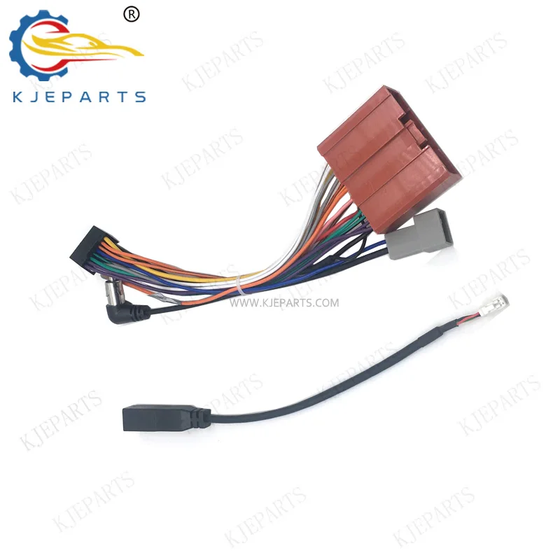 24 Pin Connector Car Power Cable Wiring Harness for Mazdas 3 2013-2018 Android Player