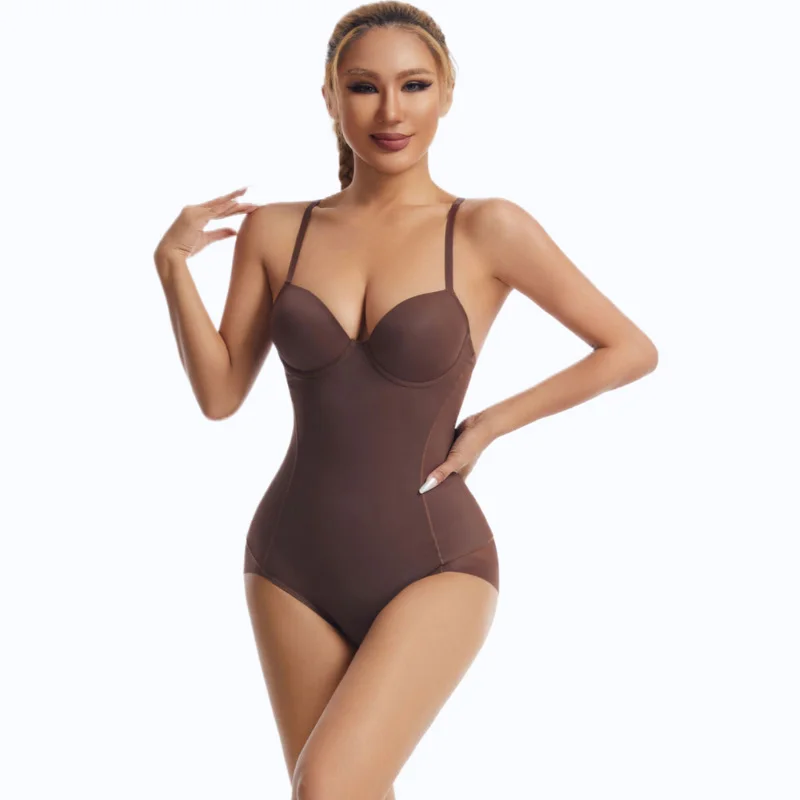 Plus Size XXXLWomen Postpartum Recovery Shapewear Tummy Control Bodybriefer Cupped Corset Open Crotch Slim Bodyshaper wired bras