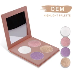 Makeup Highlighter Private Label Single 4 Color Customized Private Logo Powder 12.2*12.3*1 +8618316660107 50pcs 137g T/T