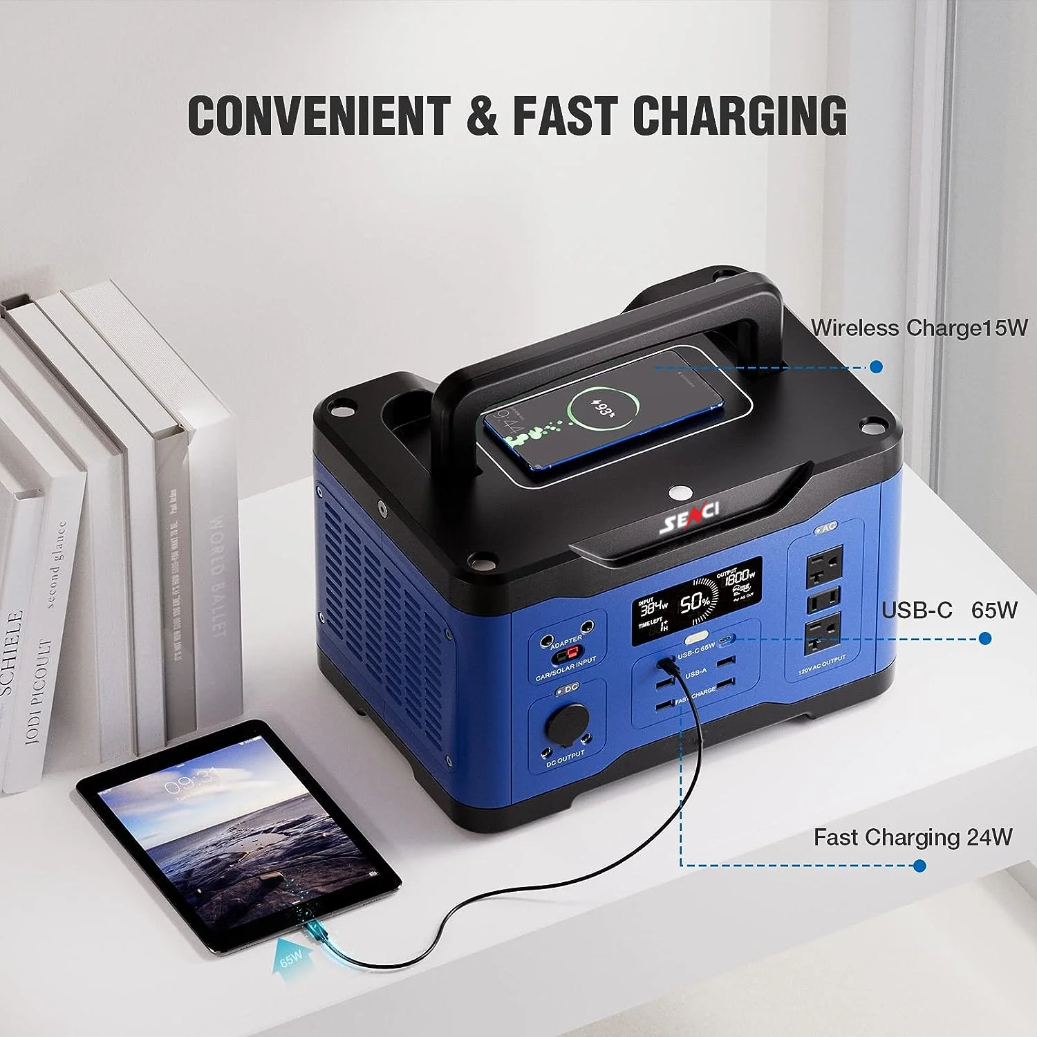 Senci 1800W 12v lifepo4 battery home power backup home battery backup station power supply for gaming laptops electric car