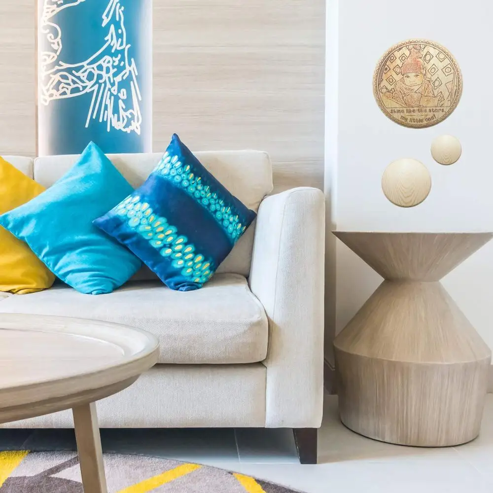 Необработанная деревянная зубчатая доска, круглая основа для проектов ручной работы