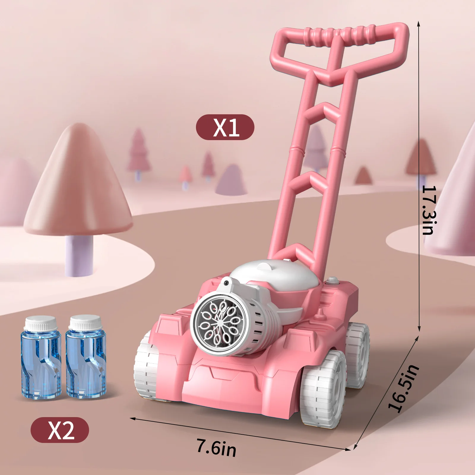 Оптовая продажа Детская наружная Автоматическая машинка для изготовления пузырьков игрушечная ручная газонокосилка с функцией автоматического выдува детей