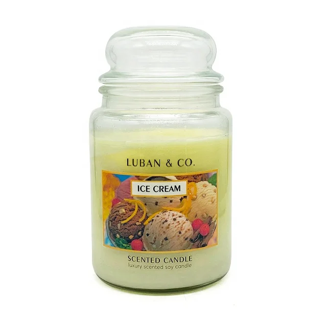 LD16T Luxury Private Label Long Lasting Hand Poured   Yankee Style Soy Wax  Scented Glass Jar Candles In Bulk