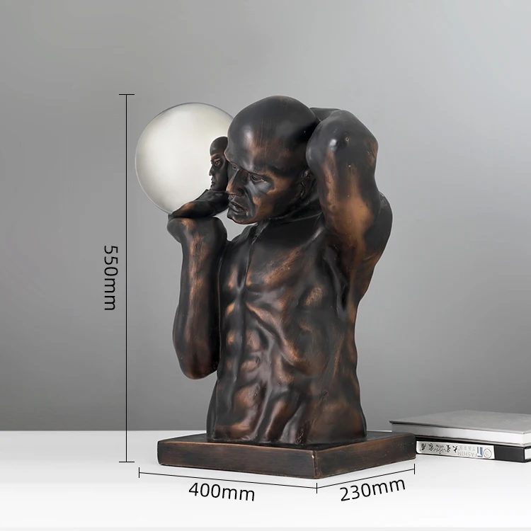 Handmade art modern large sculpture metal stainless steel craft decor figure human sculpture