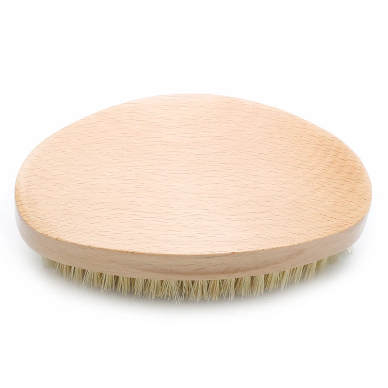 Factory Wholesale Customize Beech Wood Wave Brush 100% Sisal Hemp Bristle Curved Wave Brush 360