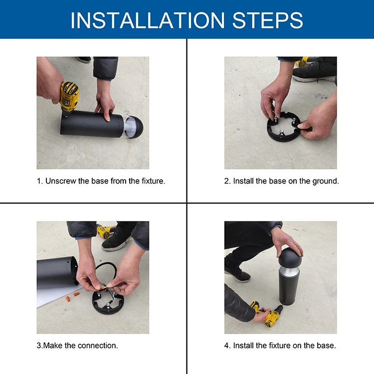 landscape modern bollard lights led garden light 25W LED Outdoor Bollard outdoor