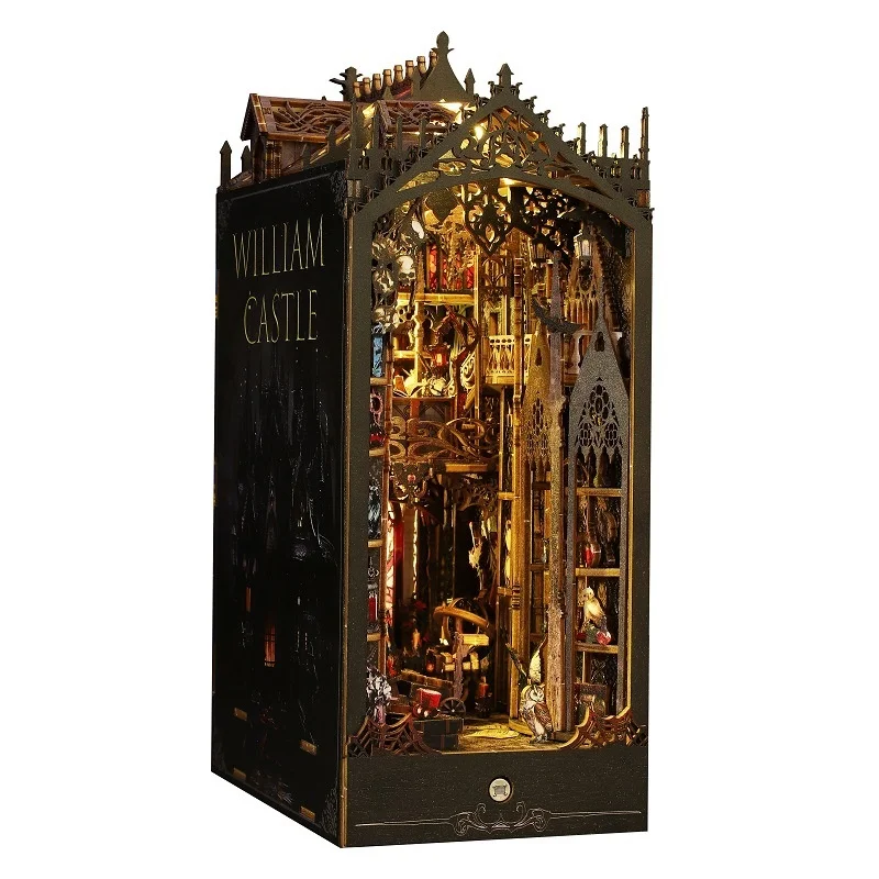 DIY Cabin Castle Hand-Assembled 3D Stereo Book Creative Wood Puzzle Model Ornaments Stylish Toy