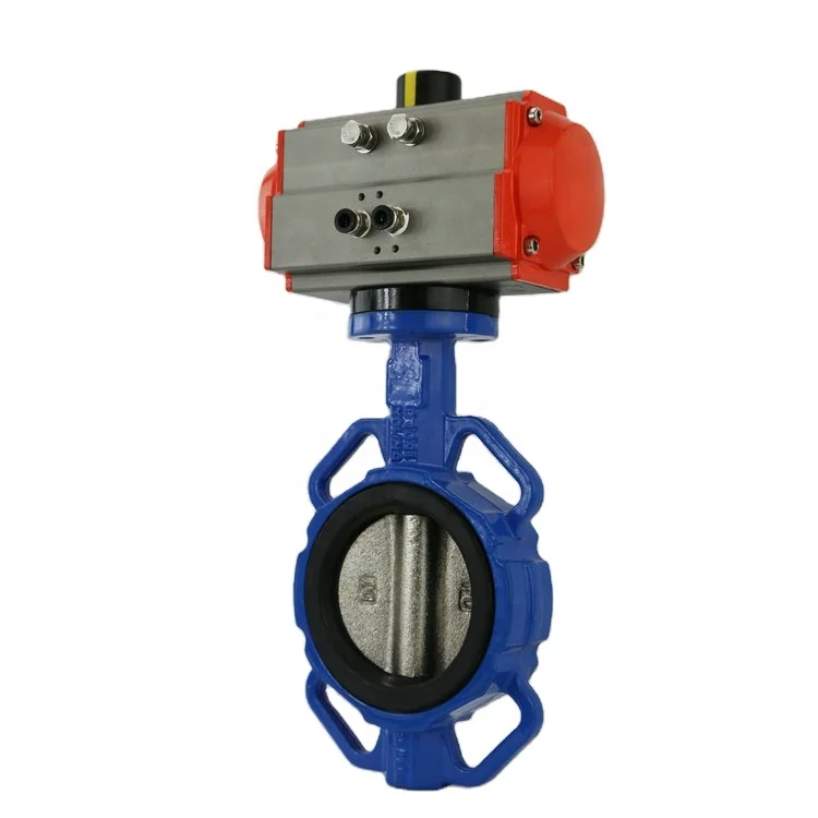 Bundor pneumatic butterfly valve wafer butterfly valve factory price CE EAC ISO TS approved butterfly valve