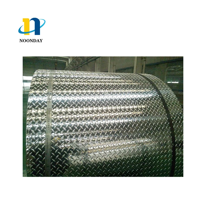 
aluminum sheet ribbed embossed coil alloy aluminium for trailer device anti-slip floor 