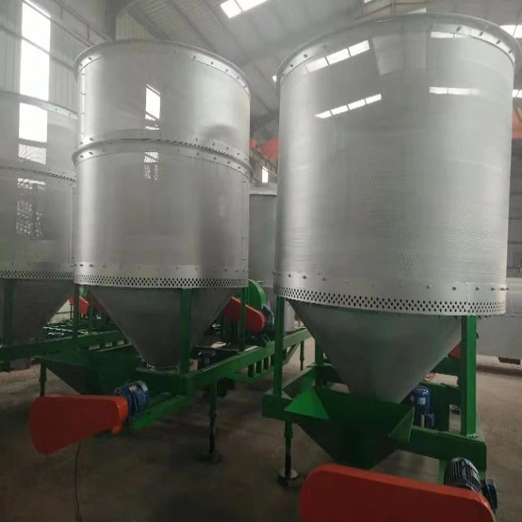 Mechanical wood burning grain dryer for grain used