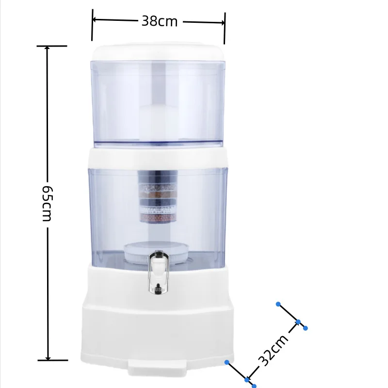 28L non electric household water purifier filtration system ion generator ultrafiltration water purification system bottle