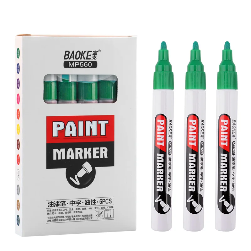 12 colors Permanent Oil Based Ink Paint Marker